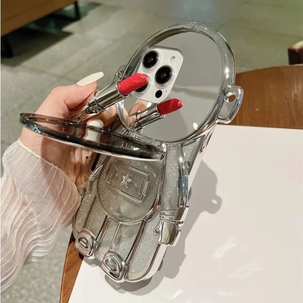 Silver Astronaut Crossbody Bag  IPhone 14Pro Phone Case & Purse #Coachella